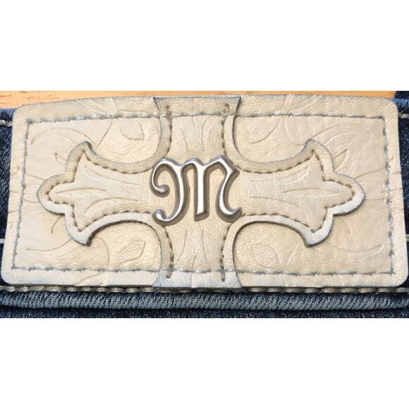 Miss Me Angel Wings Signature Ankle Skinny Stretch Blue Jeans size 26 - Picture 6 of 15